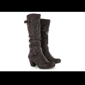 Rialto “Coralynn” Black Vegan Leather Boots